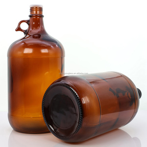 Growler en verre ambré style Californie 1 gallon 1L/2L/2.5L/4L 128oz pour bière, kombucha, vin, brassage maison avec <span class=keywords><strong>bouchon</strong></span> à vis et poignée - Product Image 4