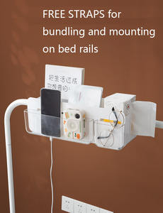 Estante de Pared, Caja Organizadora Autoadhesiva y con Correas de Sujeción, para la Parte Superior de la Litera en Dormitorios, Oficinas, Hogares (Juego XL) - Product Image 2