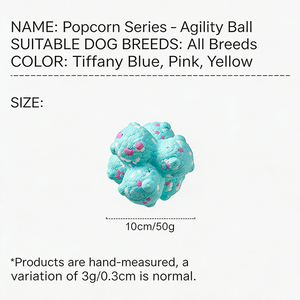 Balle d'agilité Popcorn légère et interactive pour chien, jouet à mâcher et à rapporter pour l'entraînement, convient à toutes les races - Product Image 5