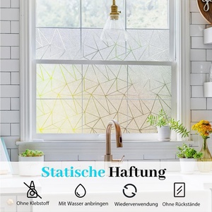 <span class=keywords><strong>Film</strong></span> de fenêtre <span class=keywords><strong>opaque</strong></span> en PVC, motif triangulaire, adhésion électrostatique, protection UV, <span class=keywords><strong>film</strong></span> décoratif pour l'intimité - Product Image 2