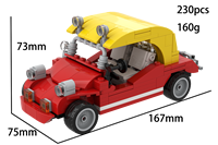 Bestseller transfrontalier : Blocs de construction en plastique pour garçons, modèle VTT et Voiture de sport décapotable rétro type E