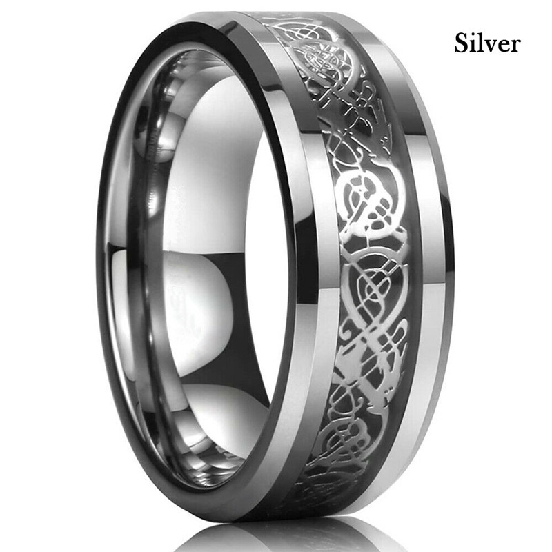 Silver ring with silver on black