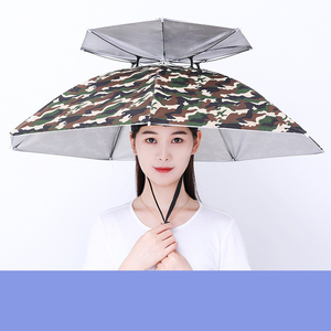 Nouveau Design Anti Soleil Pluie Pêche Parapluie Chapeau Pliable En Plein Air Chapeaux Parapluie Randonnée Camping Plage Cap Tête Chapeaux - Product Image 1