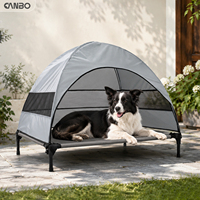 CanboPet-Lit de transport pour animaux de compagnie, confortable, en maille surélevée, pour l'extérieur, respirant, voyage, tente de camping en métal, lit pour chien pour l'été