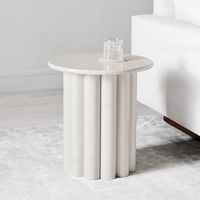 Table basse en bois pour salon, table basse design, table d'appoint ronde
