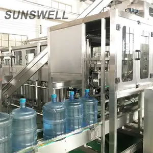 Máquina automática completa de 5 galões para beber água, linha de produção
