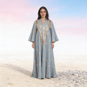 Wholesale Premium Embroidery Polyester Elegant Custom Abaya for Muslim Women Occasion <b>Dress</b> - Product Image 4