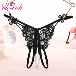 Culotte <span class=keywords><strong>sans</strong></span> entrejambe en dentelle florale pour femmes sous-vêtements sexy pour adultes prêt à expédier - Product Image 6