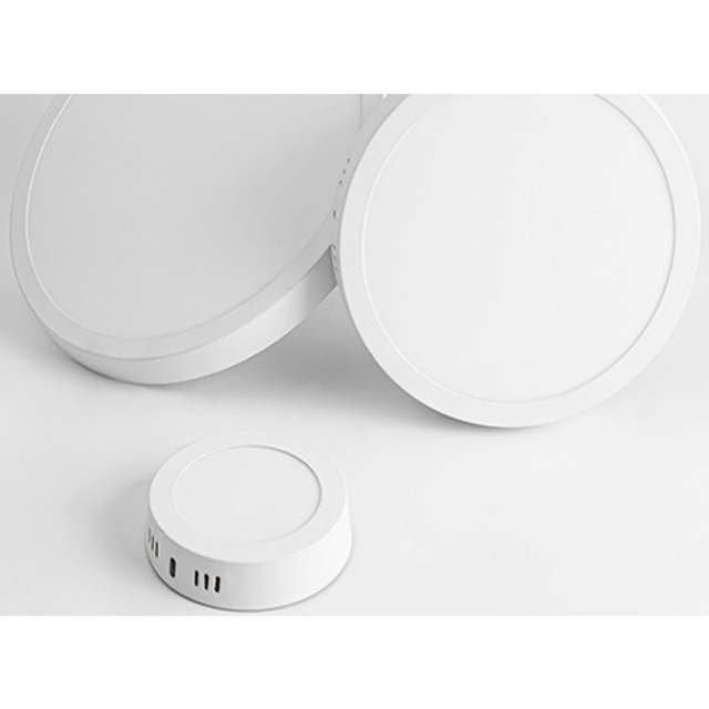 IP20 Rated 6W/12W/18W/24W 90 Lumen/Watt Aluminum LED Surface Mounted Ceiling Light Panel for Office