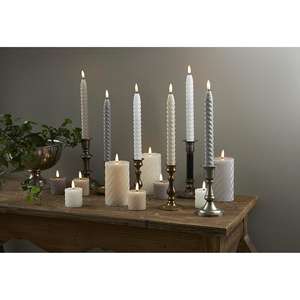 Star Trading LED-Echtwachs-Kerze Flamme Swirl 15x7,5cm grau - Product Image 4