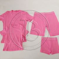 Ensemble deux pièces décontracté en coton côtelé avec logo personnalisé pour femmes, vente en gros, chemise à col rond et leggings, vêtements de détente pour femmes