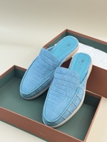 Chaussures pour hommes de conception italienne haut de gamme, 100% cuir de crocodile, mules décontractées, style unisexe