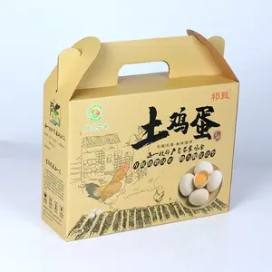 กระดาษลูกฟูกคราฟท์ผลิตภัณฑ์การเกษตรแห้งไข่ผักผลไม้บรรจุภัณฑ์กล่องของขวัญกล่องพร้อมที่จับ