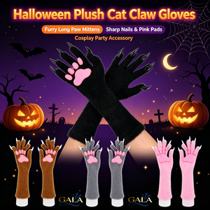Gants longs en silicone pour Halloween, avec griffes et ongles en silicone, pour fêtes d'horreur et accessoires de cosplay - Product Image 1