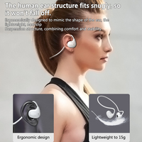 Écouteurs Sans Fil Ouverts VV4 Bluetooth à Conduction Aérienne, Casque Audio sans Fil avec Commande Tactile BT 5.0 Air Pro