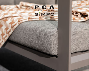 SIMPOLIFESTYLE Set di Divani Angolari in Alluminio e Tessuto per Esterni, Sedia Reclinabile CELESTIA per Terrazza e Giardino, Arredamento Premium per Resort e Hotel - Product Image 3