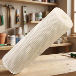 Square <b>Plastic</b> <b>Mesh</b> 0.5 cm x 1 meter. White. Roll of 25 meters. - Product Image 2