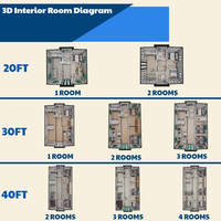Maison mobile de 30 pieds en acier galvanisé à chaud Q355, extensible, étanche, respirante, préfabriquée, pour camping, dortoir, conteneur