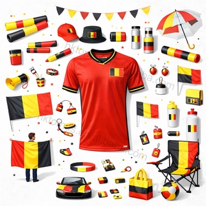Tendances actuelles : Articles promotionnels pour supporters de football – Sacs cadeaux avec T-shirt, chapeau bob, sac à cordon, bouteille, serviette, lunettes de soleil et autocollants - Product Image 4