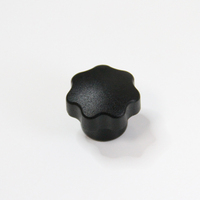 Od 25mm noir nylon machine-outil étoile poignée laiton insert solide volant bouton en plastique