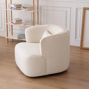 <span class=keywords><strong>Fauteuil</strong></span> de salon <span class=keywords><strong>en</strong></span> tissu bouclé beige style nordique, canapé moderne, <span class=keywords><strong>fauteuil</strong></span> individuel, chaises modulaires - Product Image 3