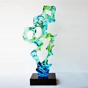 فن تصميم الثلج المصبوب على الطراز الحديث من راتنجات الإيبوكسي مع تشطيب مطلي بالكهرباء مصنوع يدويًا - Product Image 6