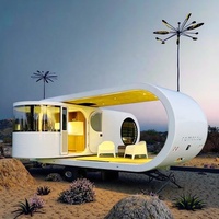 Maison préfabriquée modulaire mobile de type capsule triangulaire, facile à assembler, pour Airbnb, hôtel, complexe hôtelier, glamping en plein air
