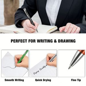 Pink Metal Ballpoint Pen with Silver Trim Durable Writing Instrument for Promotional Activities Custom Logo Printed - Product Image 2