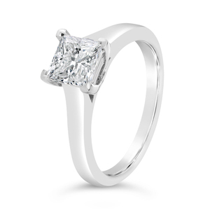 แหวนหมั้นเพชรทรงปรินเซสคัท แบบ OEM/ODM สั่งทำได้ ทองคำแท้ 14K/18K/22K เพชรเพาะเลี้ยงในห้องปฏิบัติการ แหวนหรูหรา - Product Image 4