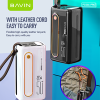 Power Bank BAVIN Harga Grosir Pabrik, Portabel 22.5w Pengisian Cepat Kapasitas Besar 50000mah Dengan Senter LED
