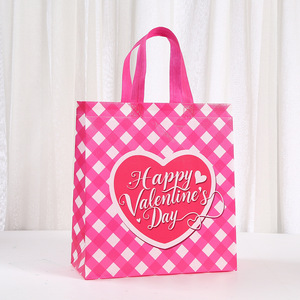 Nouvel emballage cadeau pour la Saint-Valentin, sac à main biodégradable non tissé avec logo imprimé à l'écran - Product Image 2