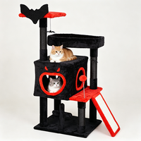 Arbre à chat moderne de luxe, tour pour chat d'intérieur, griffoir en peluche, maison pour chat, jouet en sisal, 3 niveaux, montage facile, 110 cm