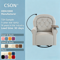 Fauteuil de massage pivotant contemporain pour allaitement maternel, pour salon, chambre à coucher, utilisation en extérieur, avec plateau amovible et support pour téléphone