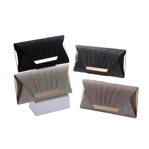 Bolso de Fiesta Cuadrado Rectangular de Moda, Simple, con Lentejuelas Arrugadas, de un Solo Hombro, con Cadena Cruzada, de PU, 2-2.9L, Personalizado, al por Mayor - Product Image 1