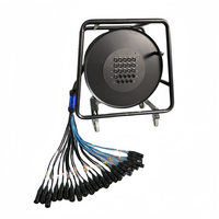 Enrouleur de câble audio portable 8 \ 16 \ 24 \ 32 canaux multiconducteurs XLR tambour de bobine de câble audio 20m 30m 50m