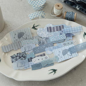 Confezione <span class=keywords><strong>di</strong></span> adesivi da 50 pz/pacco con quote e punte <span class=keywords><strong>di</strong></span> tessuto Vintage con materiale <span class=keywords><strong>di</strong></span> base strappato a mano - Product Image 2