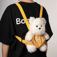 Sac à dos en peluche Bobova pour chien, brodé, en tissu polyester super doux, rembourrage en coton PP, confortable, 23 cm, unisexe, pour anniversaire, anti-stress