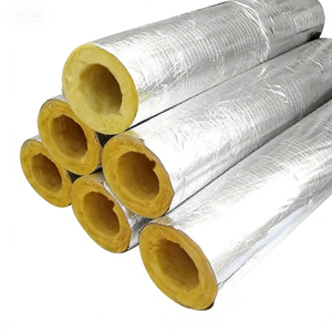 Materiales de aislamiento térmico personalizables, tubería de aislamiento de lana de vidrio ignífuga con revestimiento de papel de aluminio - Product Image 3