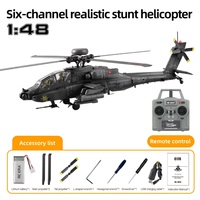 Nuevo Helicóptero RC Eléctrico SJY-C170 1:48 6CH de Plástico para Exteriores, Acrobacias sin Alerones, Apache AH-64D, Posicionamiento Inteligente, 6 Canales