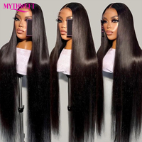 Perruque en cheveux humains sans colle 13x4 Full HD Lace Front, densité 210%, cheveux vierges vietnamiens, perruques Lace Frontal pour femmes noires