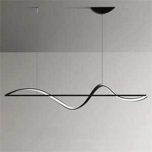 Nueva línea minimalista lámpara contemporánea comedor metal onda nórdica luces colgantes - Product Image 2