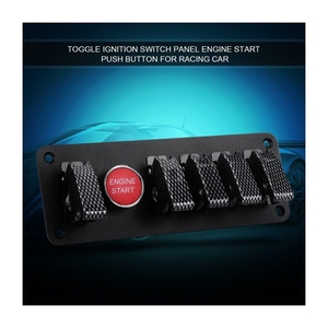 Racing <span class=keywords><strong>Car</strong></span> thuyền 12V đánh lửa bắt đầu chuyển đổi bảng điều chỉnh động cơ <span class=keywords><strong>push</strong></span> <span class=keywords><strong>button</strong></span> sợi carbon Red LED chuyển đổi thiết bị chuyển mạch - Product Image 6