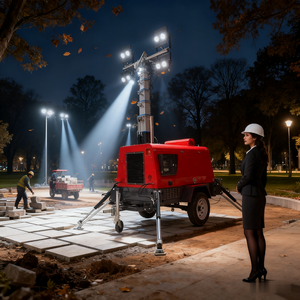 3แผงพลังงานแสงอาทิตย์เสาไฟรถพ่วงพลังงานแสงอาทิตย์พร้อมเครื่องยนต์ - Product Image 1