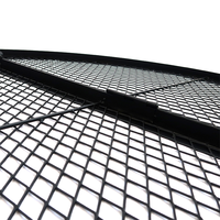 Grille de barbecue ronde en acier à haute teneur en carbone, non en fonte, pour camping extérieur, foyer portable, grill en fil métallique