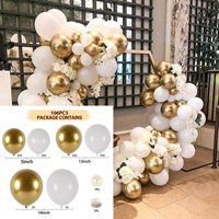 Ensembles de ballons dorés pour fête Ensembles de ballons argentés pour anniversaire Décorations de fête Ballons de mariage Décoration de fête d'anniversaire Décoration de mariage