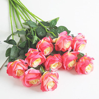 YCX-AF2 Chine Vente en gros de roses artificielles colorées pour mariage et événements, fleurs artificielles en vrac pour la décoration de la maison en promotion