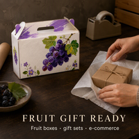 Boîte de transport en carton ondulé personnalisée avec logo OEM, poignée découpée intégrée et bord biseauté pour les commandes en gros et les variantes de couleurs