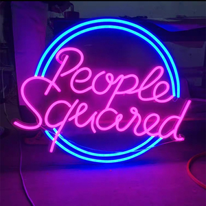 Logotipo personalizado en forma de led flexible de feliz cumpleaños, cartel de neón - Product Image 1