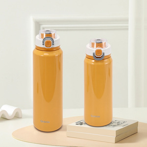 Termo de botella de agua potable con aislamiento al vacío de acero inoxidable personalizado de 550ml, 750ml, <span class=keywords><strong>1000ml</strong></span>, con boquillas dobles y Asa - Product Image 6