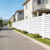 Clôture de jardin sur mesure pour villa et cour résidentielle, fabricant de clôtures à lamelles horizontales en aluminium